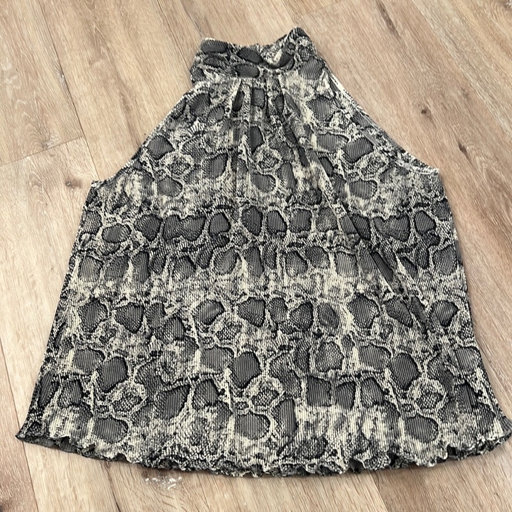 Sen Python Print Halter Top | Snakeskin Print | Size S | Miami Designer